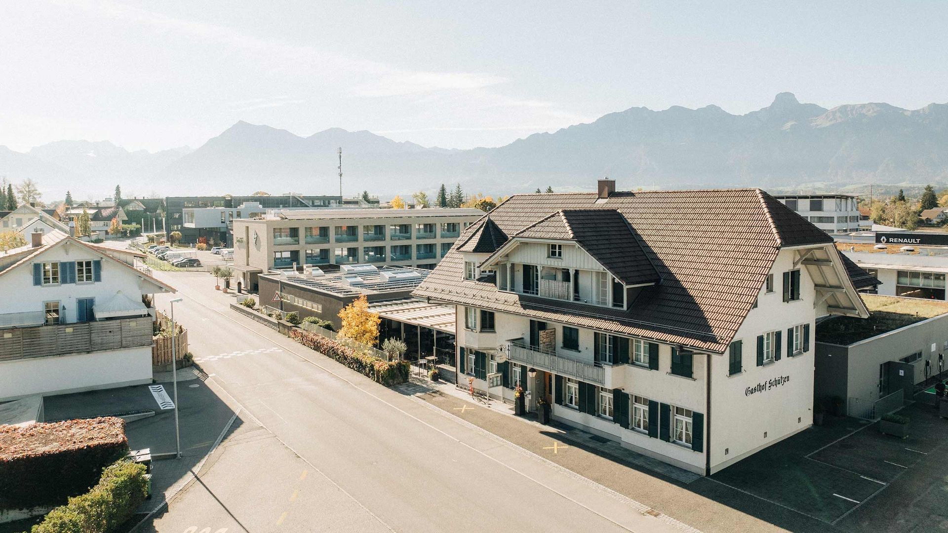 Sicht auf das Hotel Schützen Steffisburg 